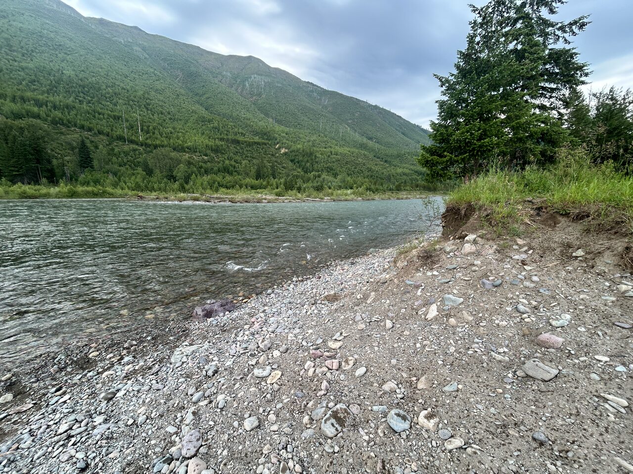 Another view of the access at Great Northern Flats on the North Fork.