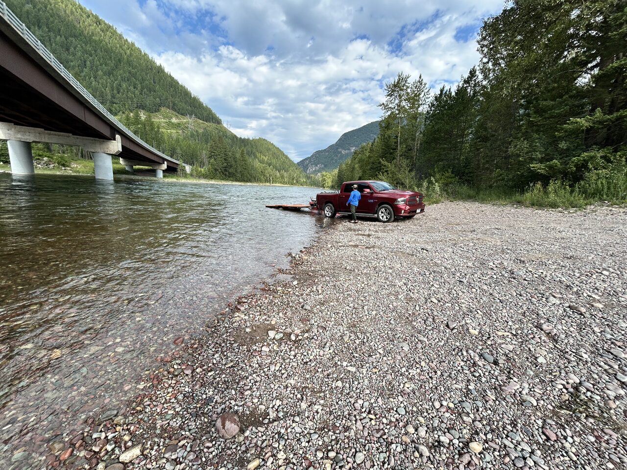 Another view of the access at Hungry Horse HWY 2 Bridge on the South Fork.