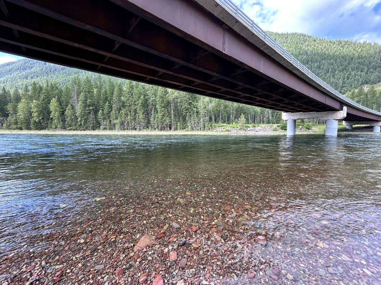 Another view of the access at Hungry Horse HWY 2 Bridge on the South Fork.